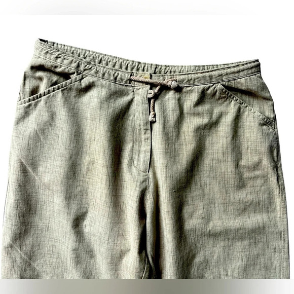 Woolrich Women's Capri Cropped Pants 100% Cotton Drawstring Embroidered, Size 12 - Picture 3 of 7